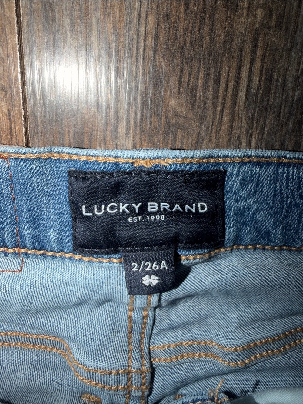 Lucky Brand Light Wash Distressed Wide Leg Jeans - Picture 2 of 3
